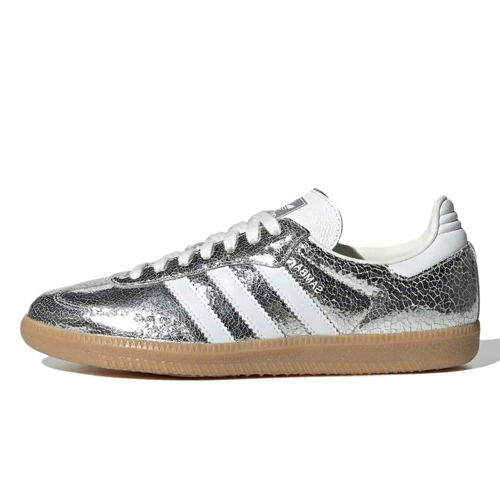 Samba OG Silver Metallic Cracked Leather