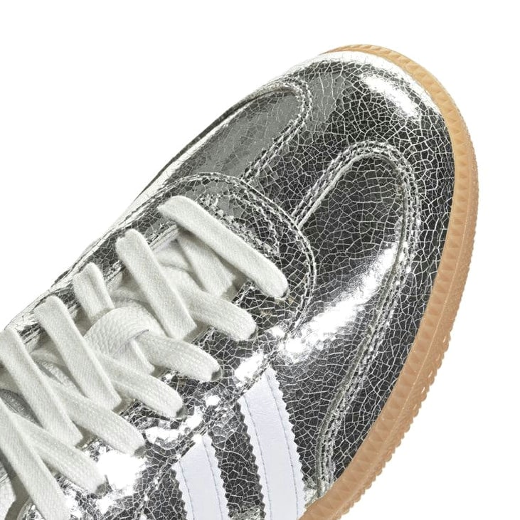 Samba OG Silver Metallic Cracked Leather